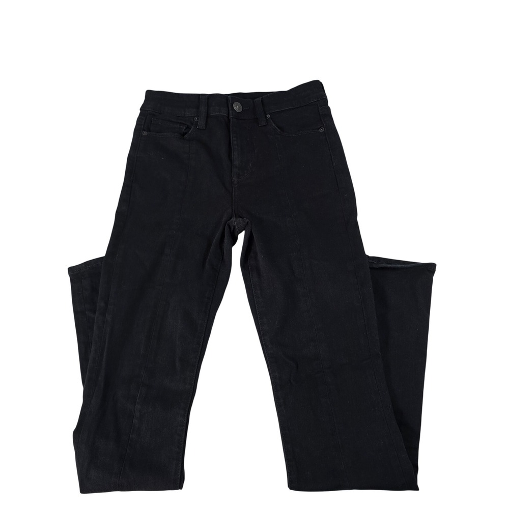 American Eagle Womens Hi-Rise Skinny Kick Black Jeans Next Level Stretch Size 4